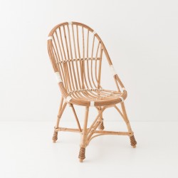 Fauteuil en osier naturel Marius sans coussin
