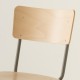 chaise tube 9 coloris + bois naturel: coloris taupe