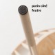 Lot 4 patins de chaise amovibles diam 20 mm côté feutre