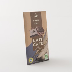 Chocolat bio au lait et café Grain de Sail en tablette de 100 g