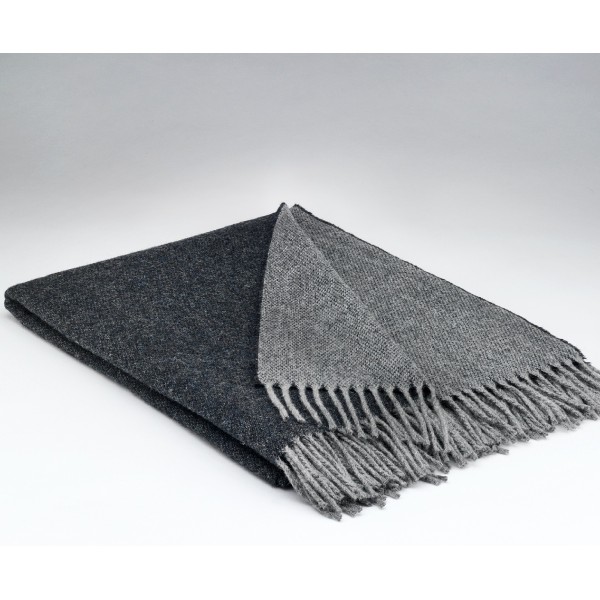 plaid laine reversible McNutt of Donegal anthracite
