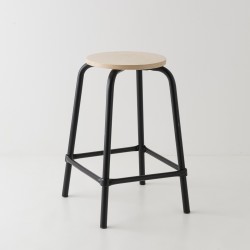 tabouret d'école hauteur 59 cm coloris noir