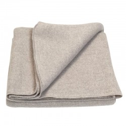 plaid laine tricotée Maison Bonnefoy coloris beige