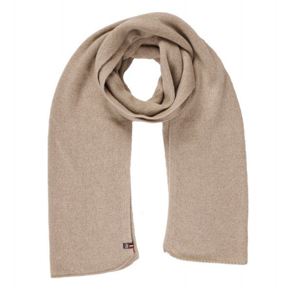 écharpe laine tricotée Maison Bonnefoy beige