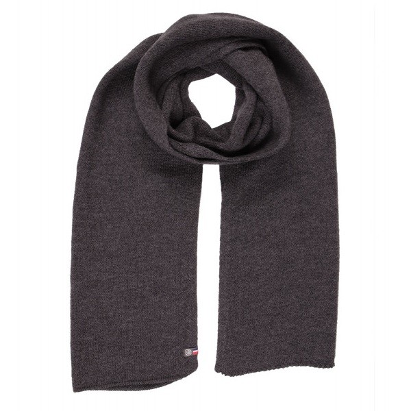 écharpe laine tricotée Maison Bonnefoy anthracite