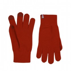 gants tactiles laine tricotée Maison Bonnefoy coloris  brique