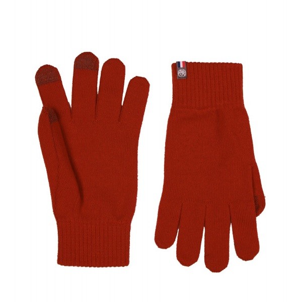 gants tactiles laine tricotée Maison Bonnefoy coloris  brique