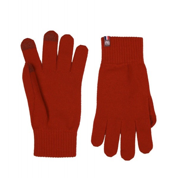 gants tactiles laine tricotée Maison Bonnefoy coloris  brique