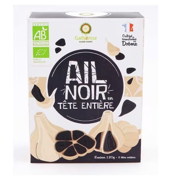 ail noir bio en tête entière 120g