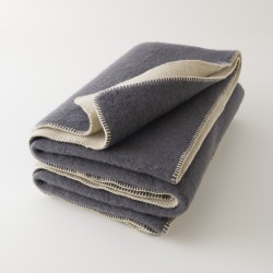 Plaid laine ultra chaude ardoise
