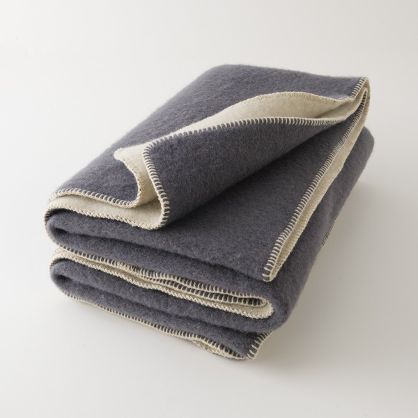 Plaid laine ultra chaude ardoise