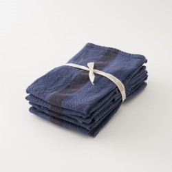 torchon doux lin lavé indigo de chez Charvet Editions