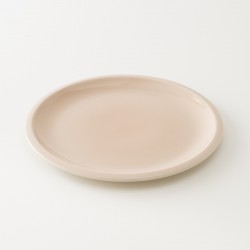 assiette en grès coloris buvard XL Cantine