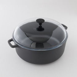 Cocotte ronde en fonte brute 4L