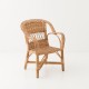 Fauteuil enfant osier brun