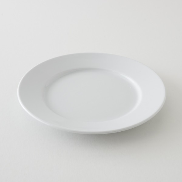 Assiette plate en porcelaine - Grand modèle - Blanche et noire