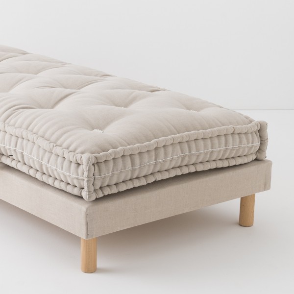 Matelas en laine et coton pour lit 1 personne  fabriqué artisanalement en France