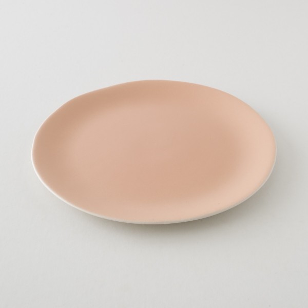 assiette en grès gm coloris rhubarbe de chez Jars Céramistes