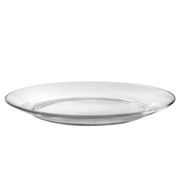 Assiette plate Lys transparente en verre Duralex - lot de 6