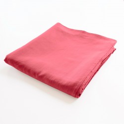 drap de lit plat 100% lin rouge coquelicot