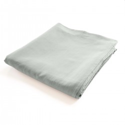 drap de lit plat 100% lin gris nuage