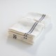 torchon lin lavé blanc liseré noir de chez Charvet Editions