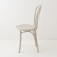 Chaise bistrot N°18 beige lin de profil