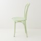 Chaise bistrot N°18 vert tilleul de profil