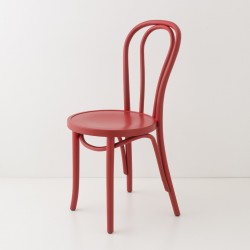 Chaise bistrot N°18 rouge