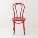 Chaise bistrot N°18 rouge de face