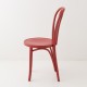 Chaise bistrot N°18 rouge de profil