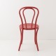 Chaise bistrot N°18 rouge de dos