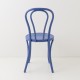 Chaise bistrot N°18 bleu grec de dos
