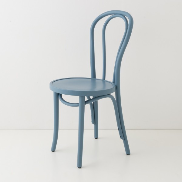 Chaise bistrot N°18 bleu orage