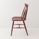 Chaise scandinave rouge Oslo de profil