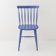 Chaise scandinave bleu grec de face