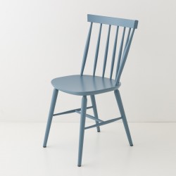 Chaise scandinave bleu orage