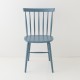 Chaise scandinave bleu orage de face