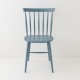 Chaise scandinave bleu orage de face