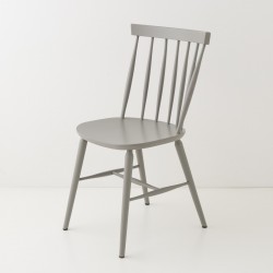 Chaise scandinave laqué gris béton