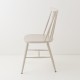 Chaise scandinave beige lin de profil