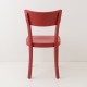Chaise Filby rouge de dos