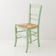 Chaise en paille vert jade