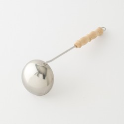 louche traditionnelle inox manche bois