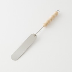 spatule de service inox manche bois