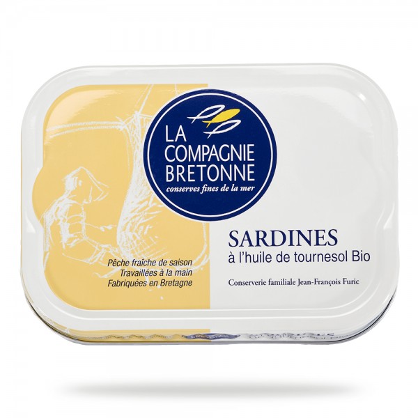 sardines à l'huile de tournesol bio