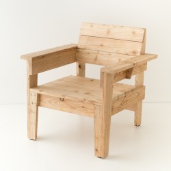 Fauteuil de jardin en mélèze