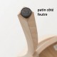 Chaise Filby vert jade détail patin