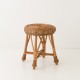 Tabouret rond en osier
