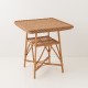 Table repas carrée osier Mélina 70x70